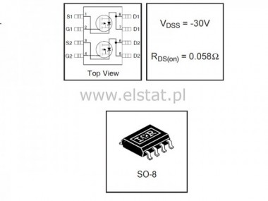 IRF 7316 2xP-Ch   MOSFET  SO8  30V  4,9A