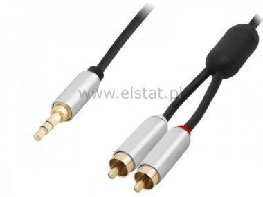 Jack 3,5- 2xRCA kabel 1,5m metal BLOW  