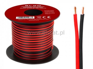 Kabel gonikowy 2x 0,5mm2 CU czarno/czerwony