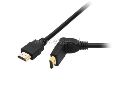 Kabel  HDMI - HDMI  3m  ktowy BLACK 2.0
