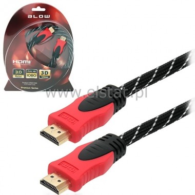 Kabel  HDMI - HDMI  3m  v1,4  4K2  PREMIUM RED bli