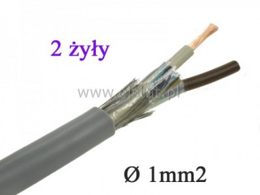 Kabel  LIYCY 2x1,0mm2 w ekranie