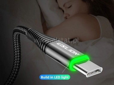 Kabel WT USB - WT USB typ C 1m (2.0) + oplot+ LED