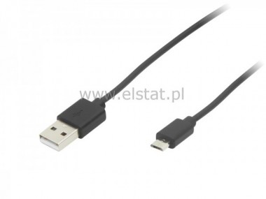 Kabel WT USB A - micro USB-B  0,85m ( HQ ) czarny