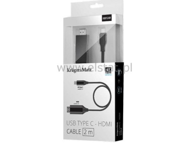 Kabel wtyk HDMI- USB Typu C  2m Kruger&Matz