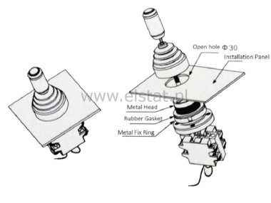 Kontroler 4 torowy; chwilowy; 4xNO+ ON; otwr 30mm