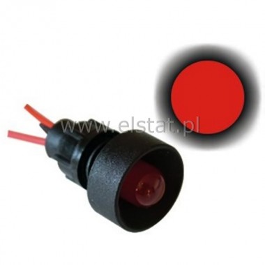 Kontrolka czerwona LED 10mm  230VAC fi13 KLP 10