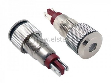 Kontrolka LED 24V; czerwona fi otworu 8mm