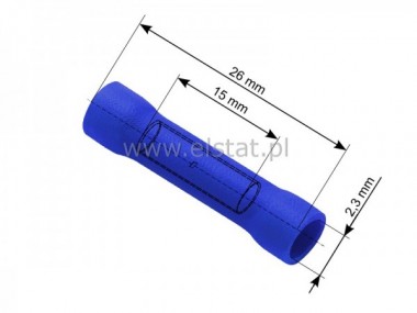 Łącznik kabla izolowany niebieski 1,5-2,5mm2 10szt