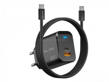 �adowarka sieciowa gniazdo USB + USB-C PD 45W + ka
