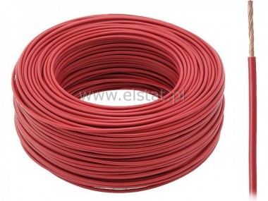 LGY  0,75 / 500V  kabel  czerwony  linka