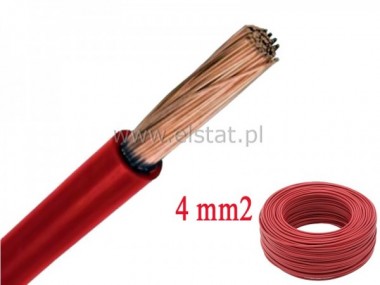 LGY  4 / 500V  kabel czerwony linka 