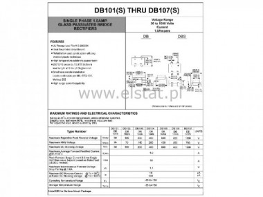 Mostek prostow. DB 107 ( DIL4 ) 1A  1000V ( DF10 )