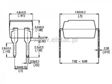 Mostek prostow. DB 154 1,5A 400V DIL4