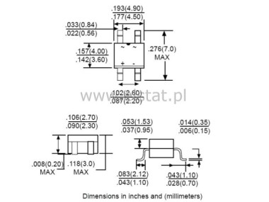 Mostek prostowniczy S380  0,8A 800V  SMD; may