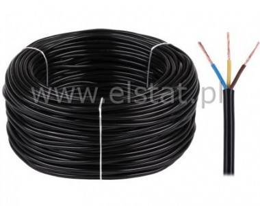 OMY kabel energetyczny  3x0,75mm2  300V czarny
