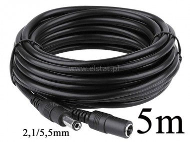 Przed�u�acz DC wt-gn DC; 2,1/5,5mm; 5m