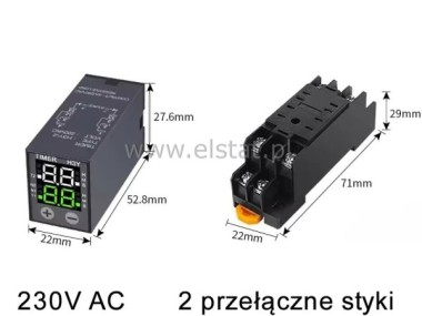 Przekanik czasowy z wywietlaczem LED; 230V