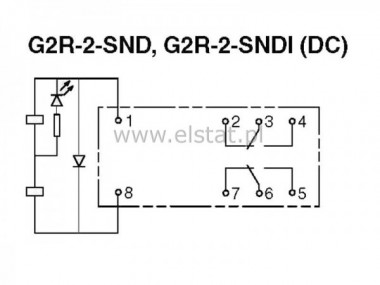 Przekanik G2R-2-SND 24VDC 2 styki, LED+ DIODA