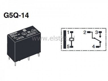 Przeka�nik G5Q-14; PCB Omron; 12VDC; 1P; NO/NC