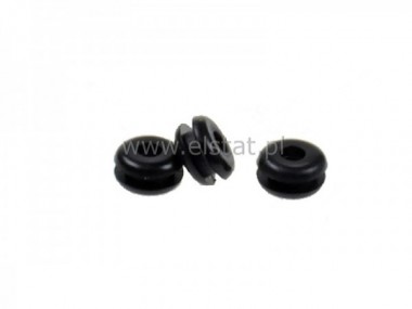 Przepust kablowy; guma; czarny; 6,4mm; 10mm