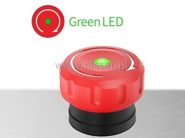 Grzyb bezpieczestwa; LED ziel. 24V; 2x NC; 25A 
