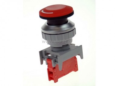 Przycisk d�oniowy czerwony  blokada ( NC ) GRZYB