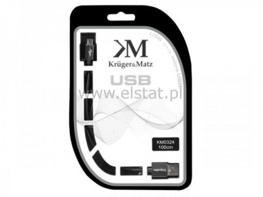 Przycze USB (A) - micro USB (B)  1m; Kruger&Matz
