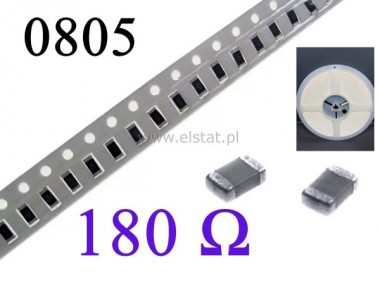 Rezystor 0,18K-0805; SMD;  0,1W; rolka 5000szt