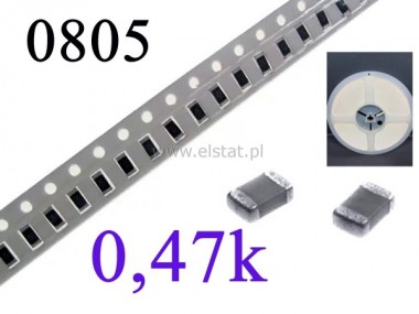 Rezystor 470R-0805; SMD;  0,1W; rolka 5000szt