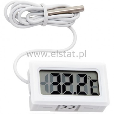 Termometr LCD biała obudowa -50 +100stC  2xLR44
