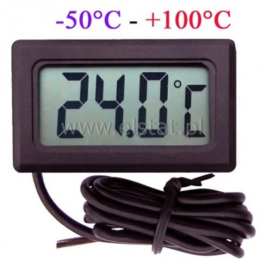 Termometr LCD  panelowy  od -50st.C do 100st.C