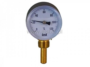 Termometr tarczowy; TBR63 - 1/2 cala; pomiar dolny