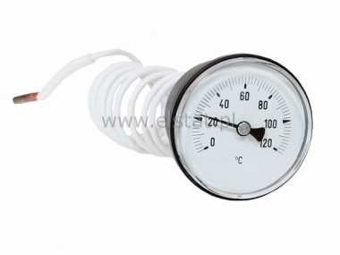 Termometr tarczowy; TCS60, kapilara biała; +120°C