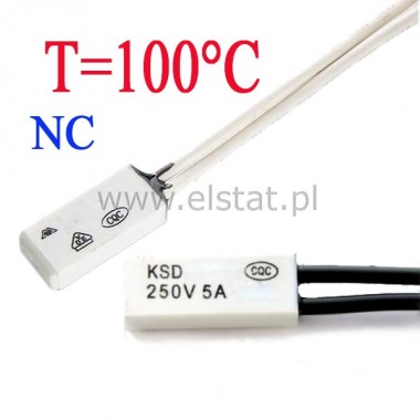 Termostat bimetaliczny NC 100C 5A/250V KSD9700