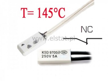 Termostat bimetaliczny NC 145C 5A/250V KSD9700