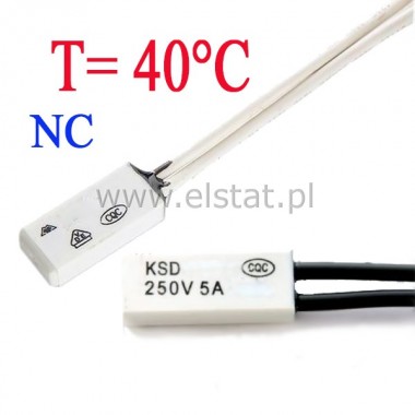Termostat bimetaliczny NC 40C 5A/250V KSD9700