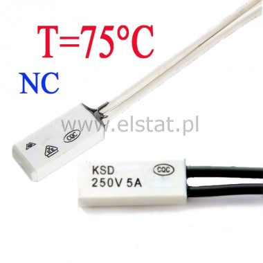 Termostat bimetaliczny NC 75C 5A/250V KSD9700