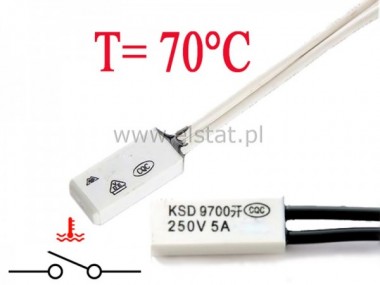 Termostat bimetaliczny NO 70C 5A/250V KSD9700