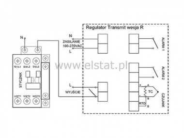 Termostat elektroniczny; PT100; 999st 230V 72x72mm