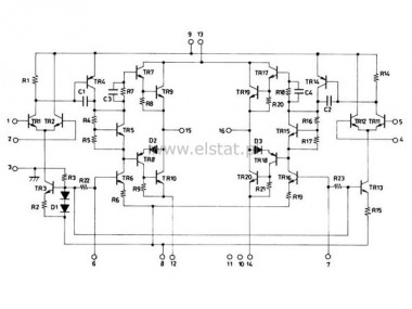 Uk�ad hybrydowy STK 401-040  PWR AMP; 2x25W