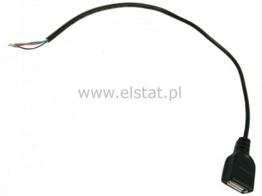 USB  GN 1 x A  z oson czarn + kabel 25cm