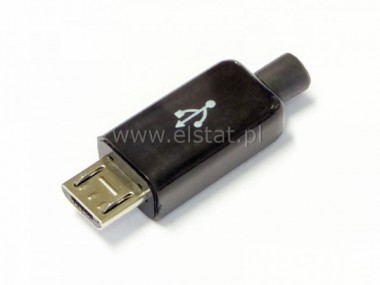 USB micro typu B  wtyk  do lutowania  na kabel 5P