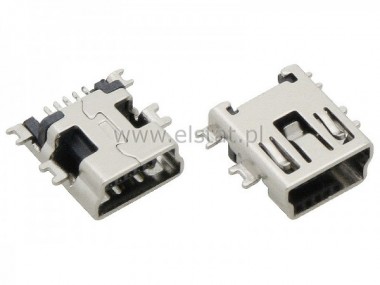 USB mini  B gniazdo  SMD  5pin ( do druku proste )