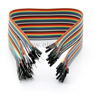 Zestaw 40szt kabli połączeniowych M-Ż ( 30cm) 