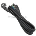 Kabel sieciowy; 5m ( 3x1,5mm ) czarny HQ z/u; kt 