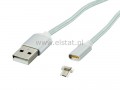 Kabel WT USB-A/ micro USB-B 1m ( srebrny  ) BLOW