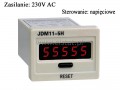 Licznik imp. JDM11-5H 230VAC; LED 5-cyfr na panel