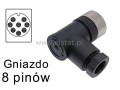Z��cze M12 8 pinowe; k�towe; �e�skie; �rubowe