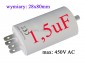 1,5uF 450V  kondensator rozruchowy  ( konektory )
